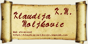 Klaudija Moljković vizit kartica